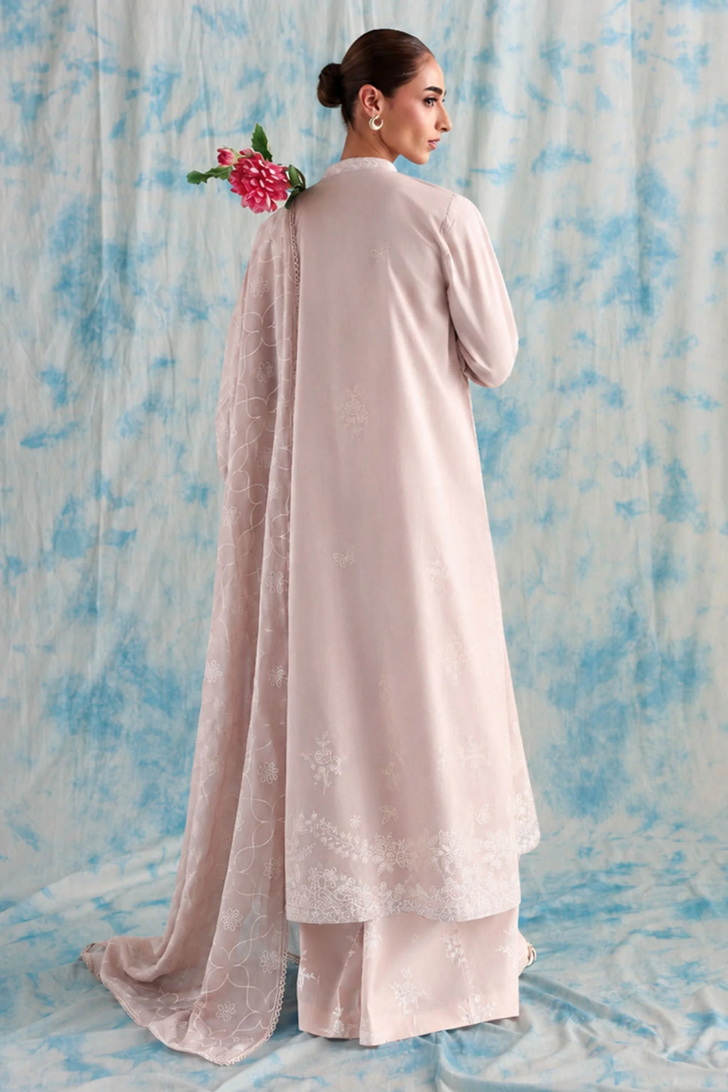 MUTED MAUVE-3PC PRINTED LAWN SUIT