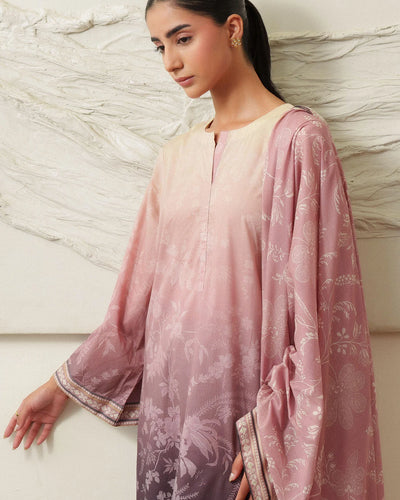 ORCHID BLUSH-3 PIECE PRINTED LAWN SUIT
