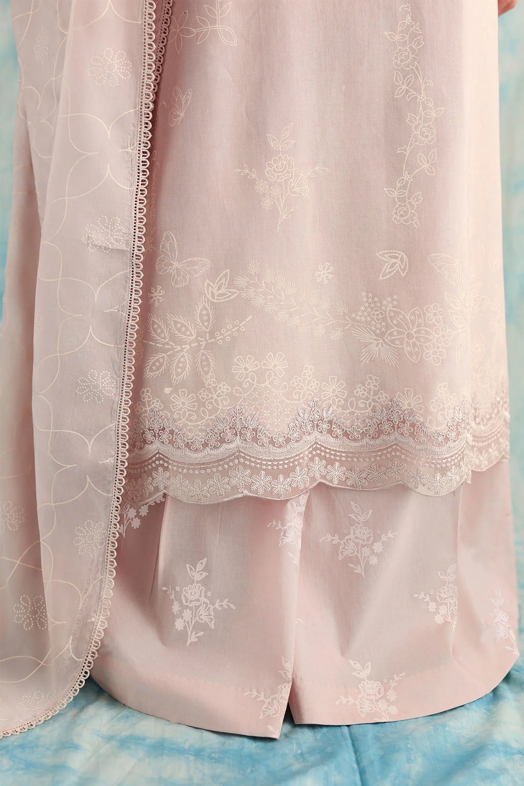 MUTED MAUVE-3PC PRINTED LAWN SUIT