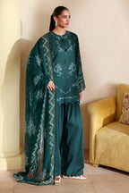 AQUA LUXE-3PC PRINTED LAWN SUIT