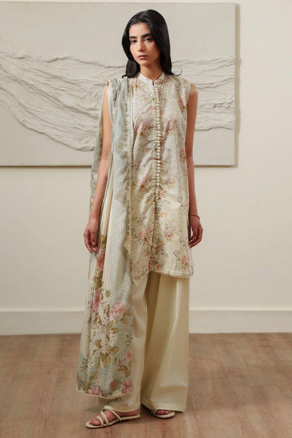 VINTAGE AURA-3 PIECE PRINTED LAWN SUIT