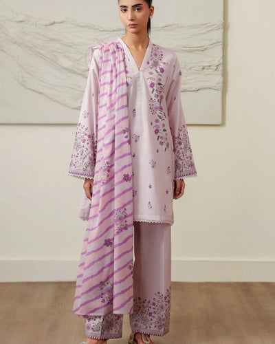 SPRING LILAC-3 PIECE PRINTED LAWN SUIT