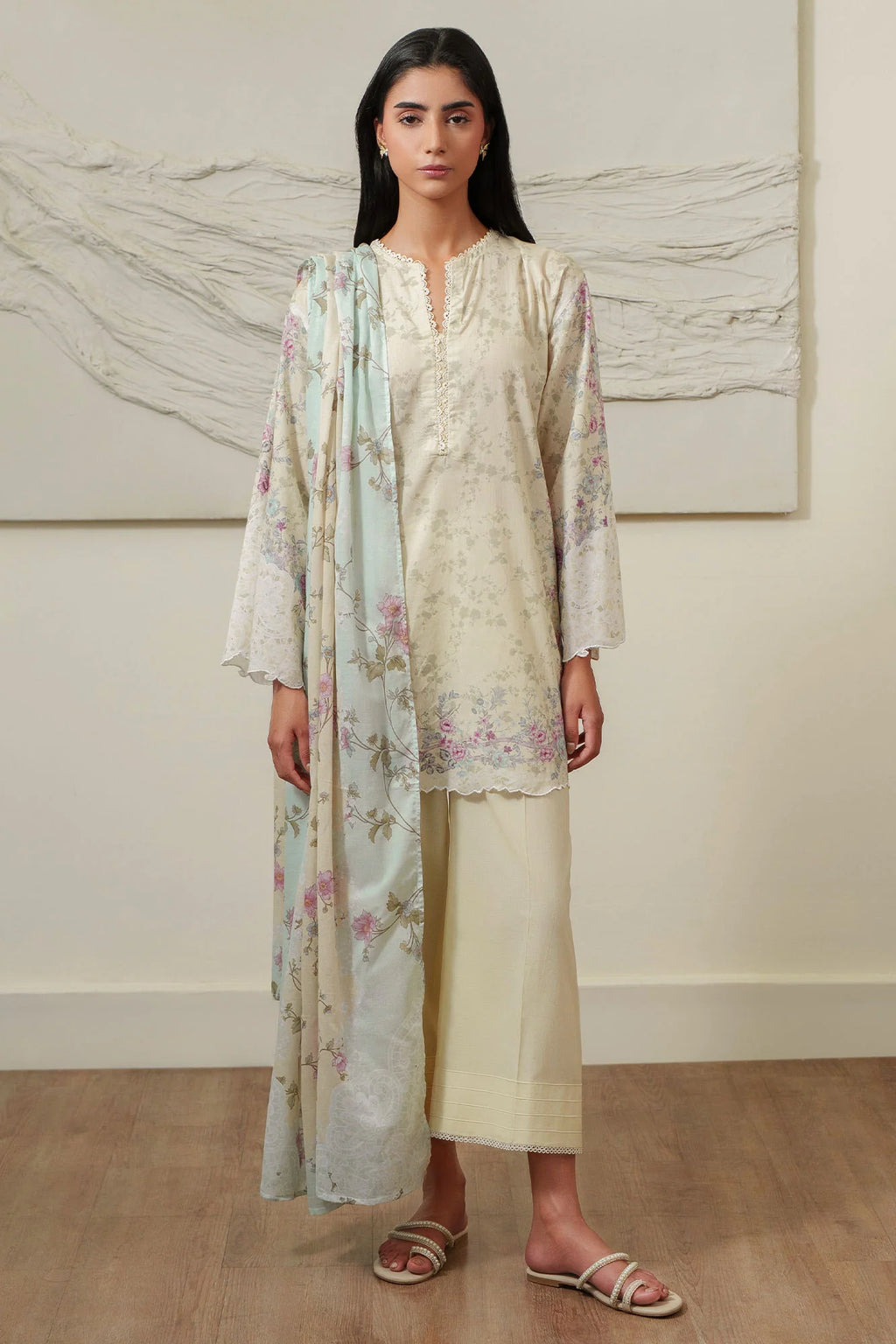 FLORAL DUSK-3 PIECE PRINTED LAWN SUIT