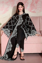 CHARCOAL CHARM-3PC EMBROIDERED LAWN SUIT-STITCHED