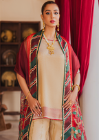 Shajar Shawl - Handcrafted Organza Shawl by Vashah - Shopping Karado
