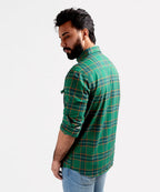 Men's Casual Checkered Shirt - Green Shc-1981 - Green - View 3