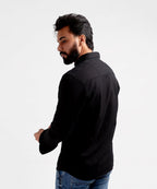 Men's Casual Shirt - Black Shc-1976 - Black - View 3