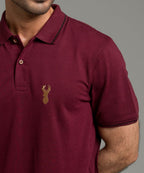 Men'S Polo T-Shirt Maroon Tsh-5518 - Maroon - View 3