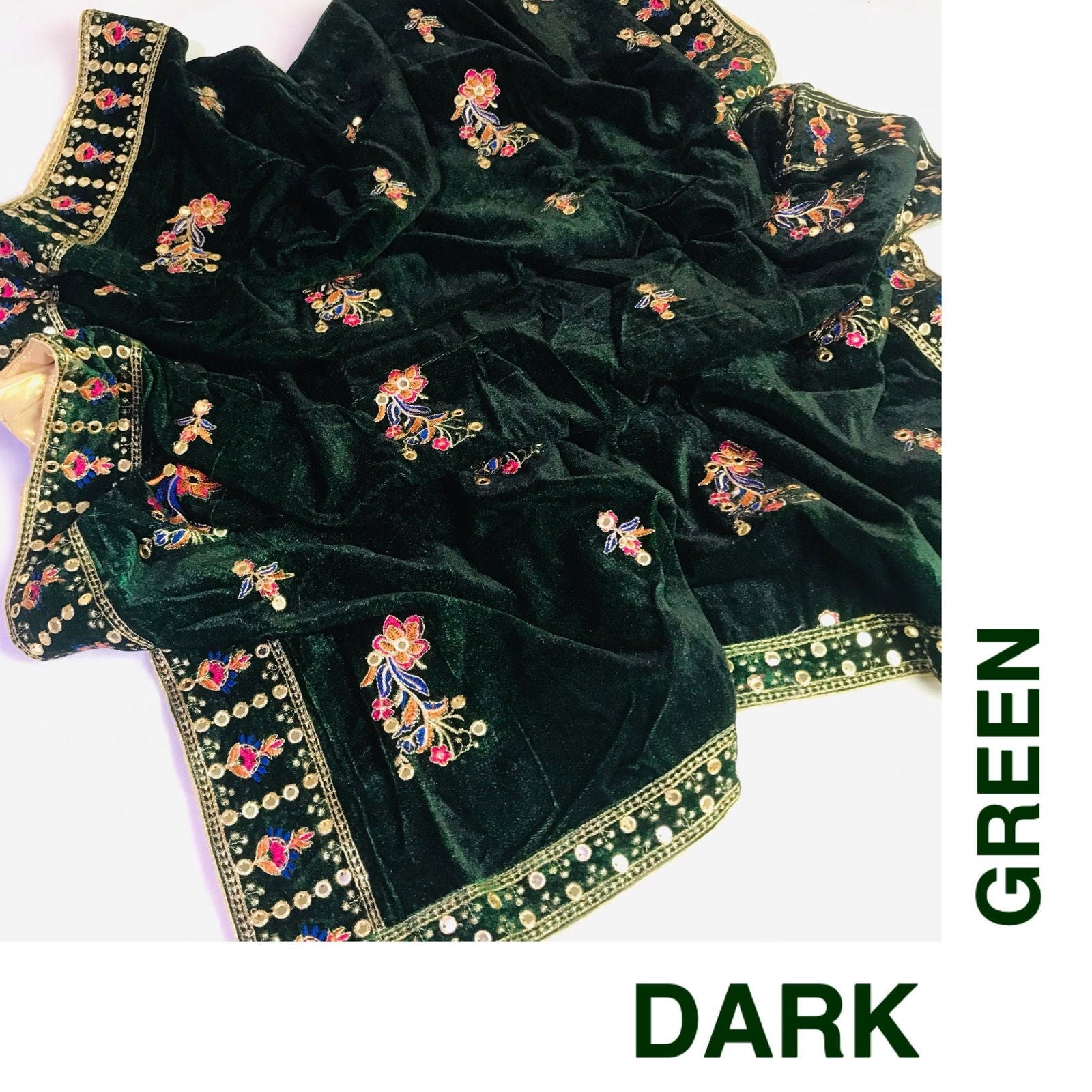 Velvet Emb Shawl Black - Shopping Karado Pakistan