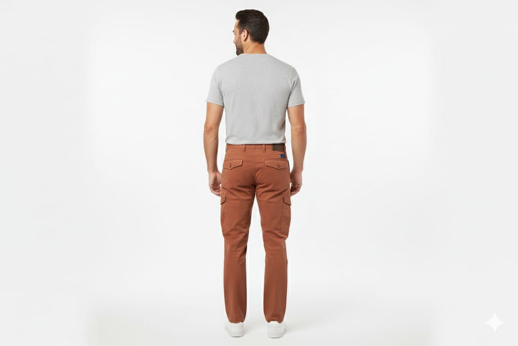 Men'S Cotton Pant 6 Pocket - Rust Cp-0516 - Rust - View 3