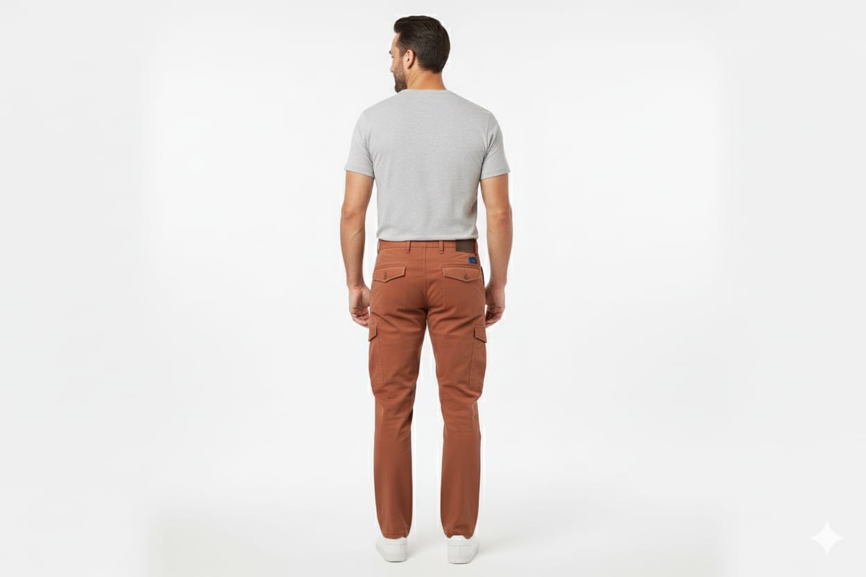 Men'S Cotton Pant 6 Pocket - Rust Cp-0516 - Rust - View 3