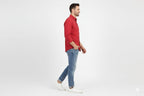 Men's Casual Shirt - Maroon Shc-1612 Strech Fabric - Maroon - View 2