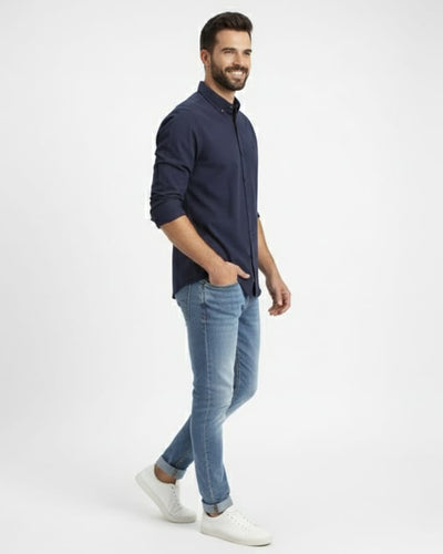 Men's Casual Shirt - Navy Shc-1968