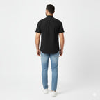 Men's Casual Shirt Half sleves - Black Shc-1925 - Black - View 3