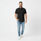 Men's Casual Shirt Half sleves - Black Shc-1925 - Black - View 1