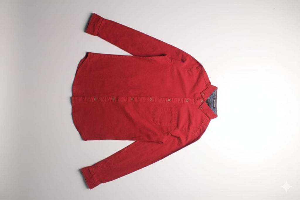 Men's Casual Shirt - Maroon Shc-1612 Strech Fabric - Maroon - View 4