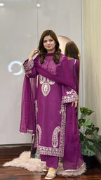 Buy Purple Sapphire 3Pc Online at Shopping Karado