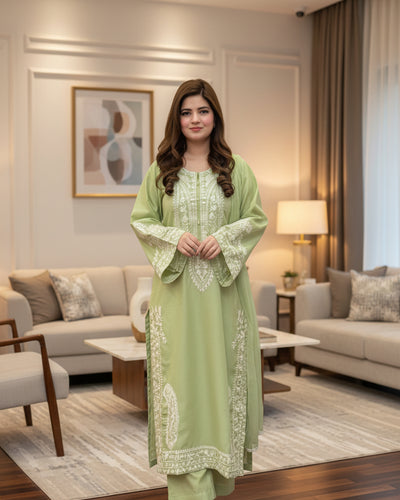 PISTA SAPPHIRE EMBROIDERED 3PCS