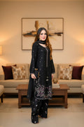 ZARQA EMBROIDERED 3PC (FARSHI)