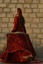 Dilara Pishwas Back Neck Design and Voluminous Silhouette View - Shopping Karado