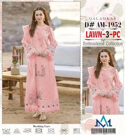 3pc cape pink lawn