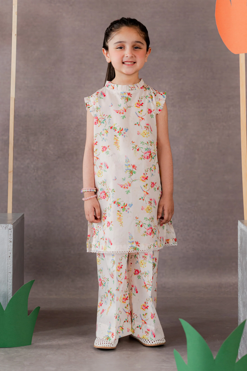 Girls Floral Printed Lawn 2-Piece Suit 🌸