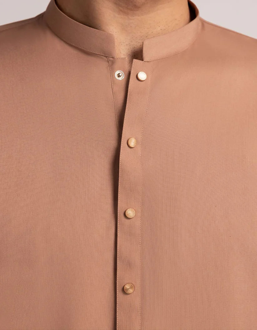 light brown blended casual kameez shalwar