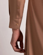 light brown blended casual kameez shalwar
