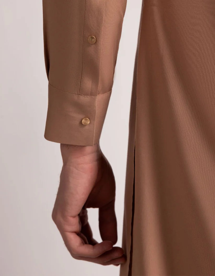 light brown blended casual kameez shalwar