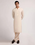 fawn blended formal kameez shalwar