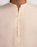 fawn blended formal kameez shalwar