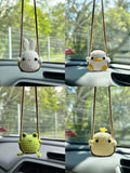 kashmiri-handmade-crochet-car-hanging-bunny-duck-frog-chick-rearview-mirror-pakistan