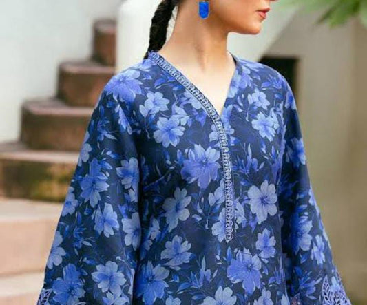 Replica - Blue Floral (Unstitched)