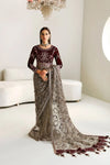 Embroidered Velvet Saree by ALIZEH