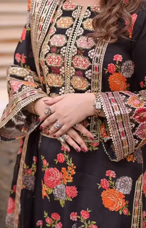 Buy Aneela Black 3Pc Online at Shopping Karado