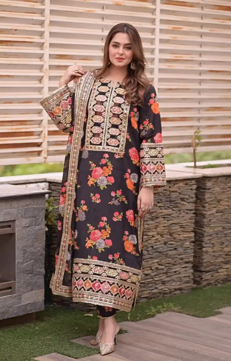 Buy Aneela Black 3Pc Online at Shopping Karado