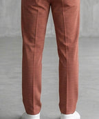 Men’S Pinstripe Drawstring Baggy Trousers– Lwr-0688 Maroon Stripe - Maroon - View 3