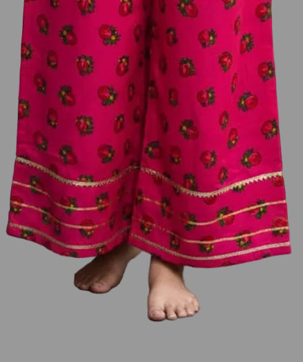 Marina Cheent Fabric Plazo with Gotta Patti Detailing