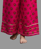Marina Cheent Fabric Plazo with Gotta Patti Detailing