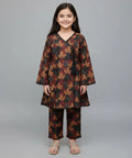 Girls - Pret 2 Piece Printed Brown GKS-0336